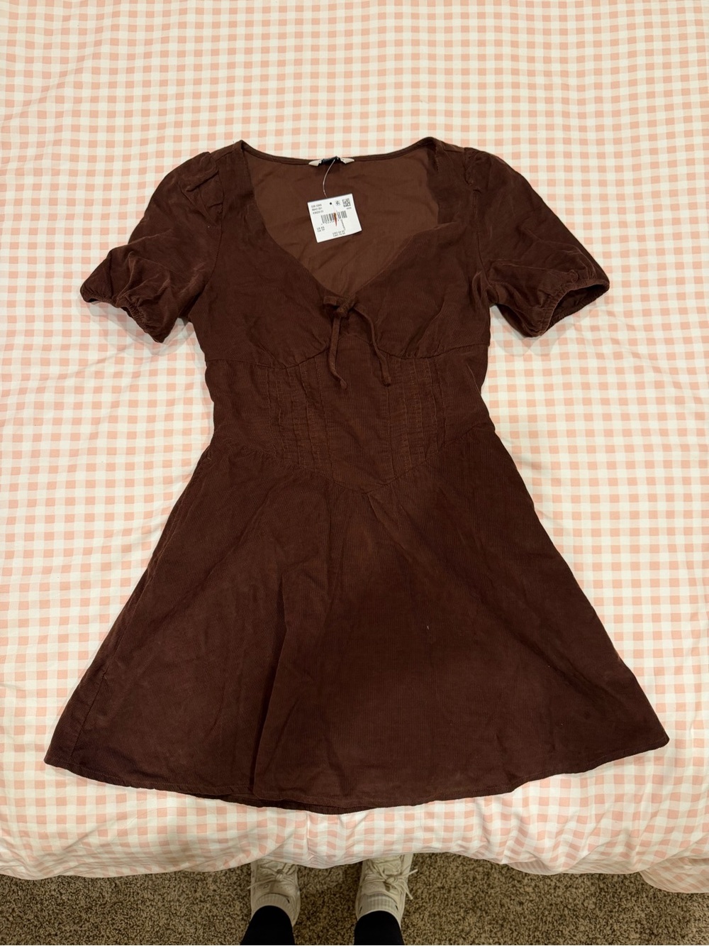 American Eagle Dark Brown Corduroy Dress